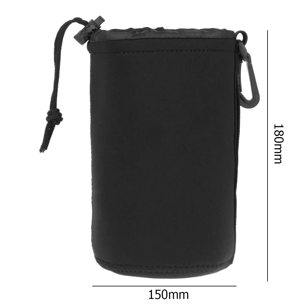 Camera Lens Pouch Bag Neoprene Waterproof Soft Case For Canon Sony DSLR Lenses