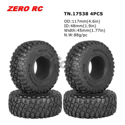 1.9" Crawler Tire for 1/10 RC Car Axial Traxxas D90 SCX10 Wheels