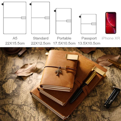 Vintage Leather Journal Cover Handmade Bound Diary Notebook Travel Writing