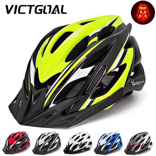VICTGOAL Bicycle Helmet Men's Ultralight Taillight LED MTB Road Bike Helmet Cycling Motorcycle Electric Scooter Safty Helmets-EXPROTAS