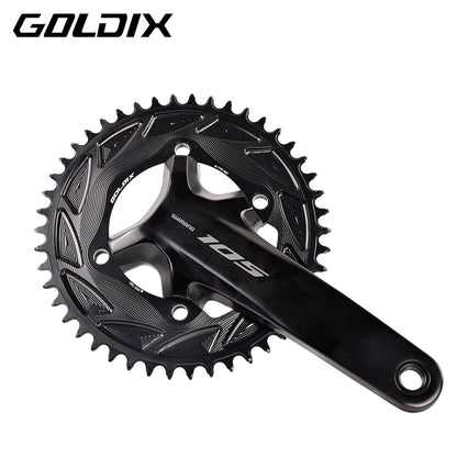 GOLDIX 110BCD AERO Chainring 3mm Offset 4-Bolt for Shimano R7000 R7100 R8100
