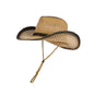 Windproof Strap Denim Straw Hat for Men Women Beach Outdoor Sun Protection