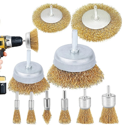 10 Pack Wire Brush Wheel Cup Brushes Coarse Crimped 1/4 Inch Shank Drill