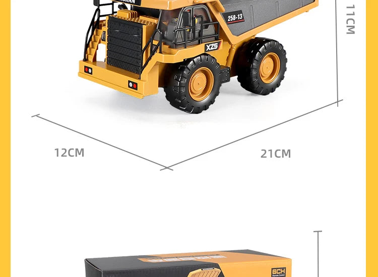 RC Excavator Dumper Car 2.4G Remote Control Engineering Vehicle Crawler Truck Bulldozer Toys for Boys Kids Christmas Gifts-EXPROTAS