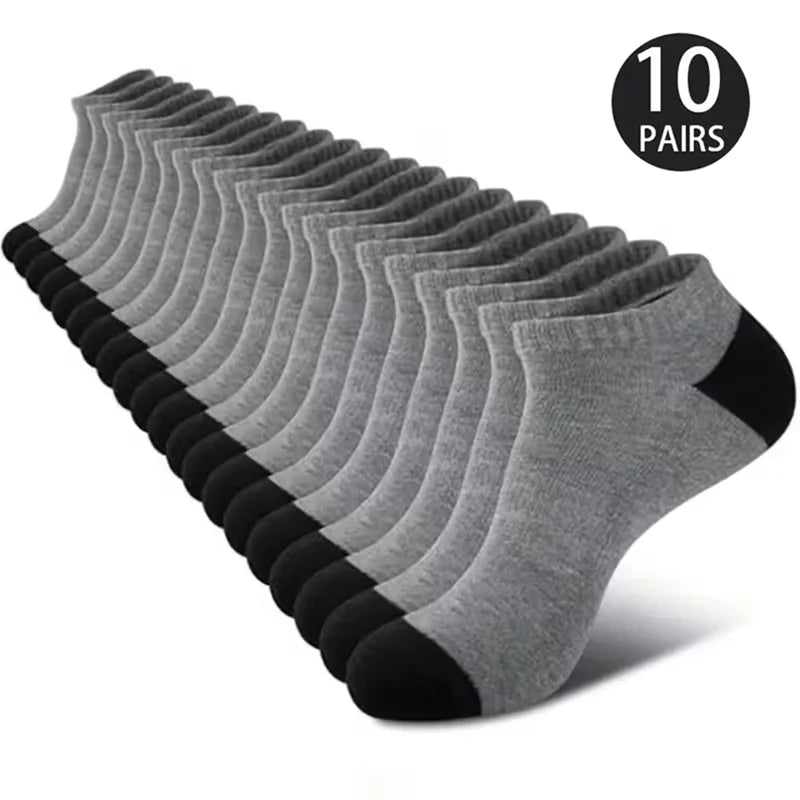 5/10-Pack Unisex Comfort-Fit Ankle Socks Lightweight Breathable Sports Wear