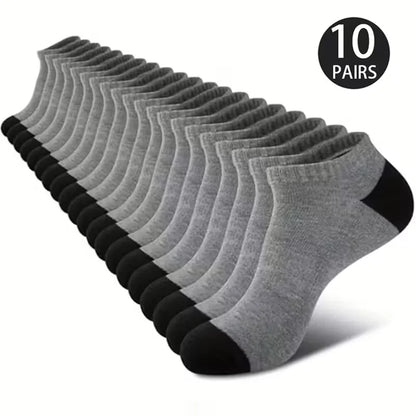 5/10-Pack Unisex Comfort-Fit Ankle Socks Lightweight Breathable Sports Wear
