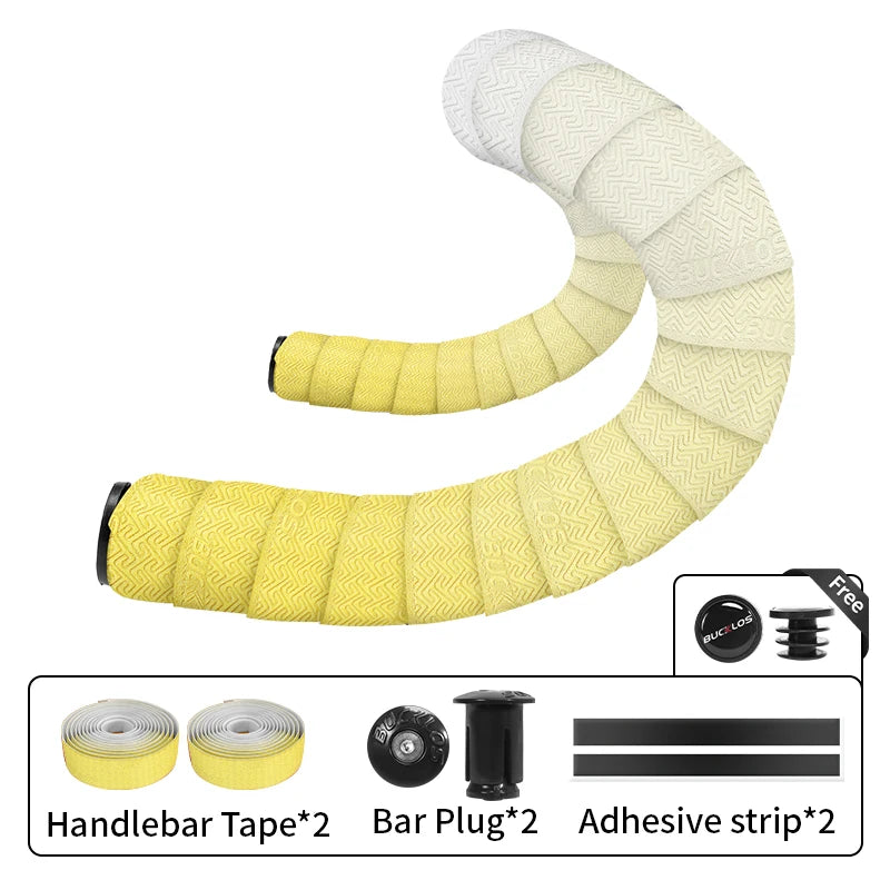 Road Gravel Handlebar Tape BUCKLOS Gradient Non-Slip Soft Bike Bar Wrap