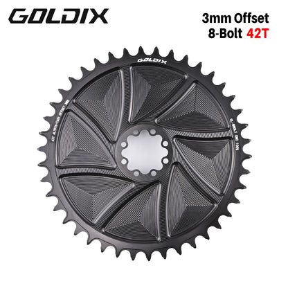 Narrow Wide Chainring 3mm Offset Goldix Direct Mount for 8Bolt Crankset