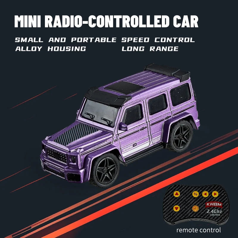 Mini Alloy 1/64 Remote Control Car 60 Minutes Kids Toy Convenient Carry