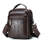 Men’s Crossbody Bag Retro Leather Shoulder Bag Fashion Top Layer Cowhide Satchel