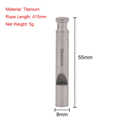 Titanium Whistle Loud Portable Keychain EDC Emergency Survival Outdoor