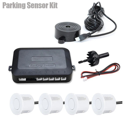Car Parking Sensor 12V Ultrasonic 4 Sensors Buzzer Reverse Alert System