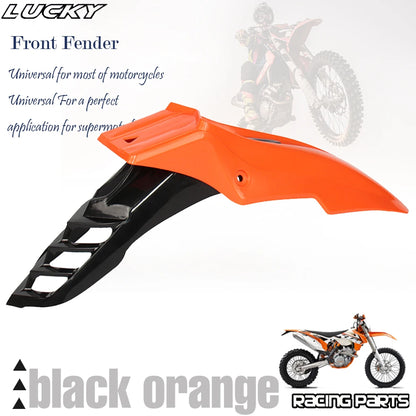 Universal Supermoto Motocross Front Fender Black Mudguard For Honda Yamaha Suzuki Kawasaki DRZ RMZ XT TW Dirt Bike