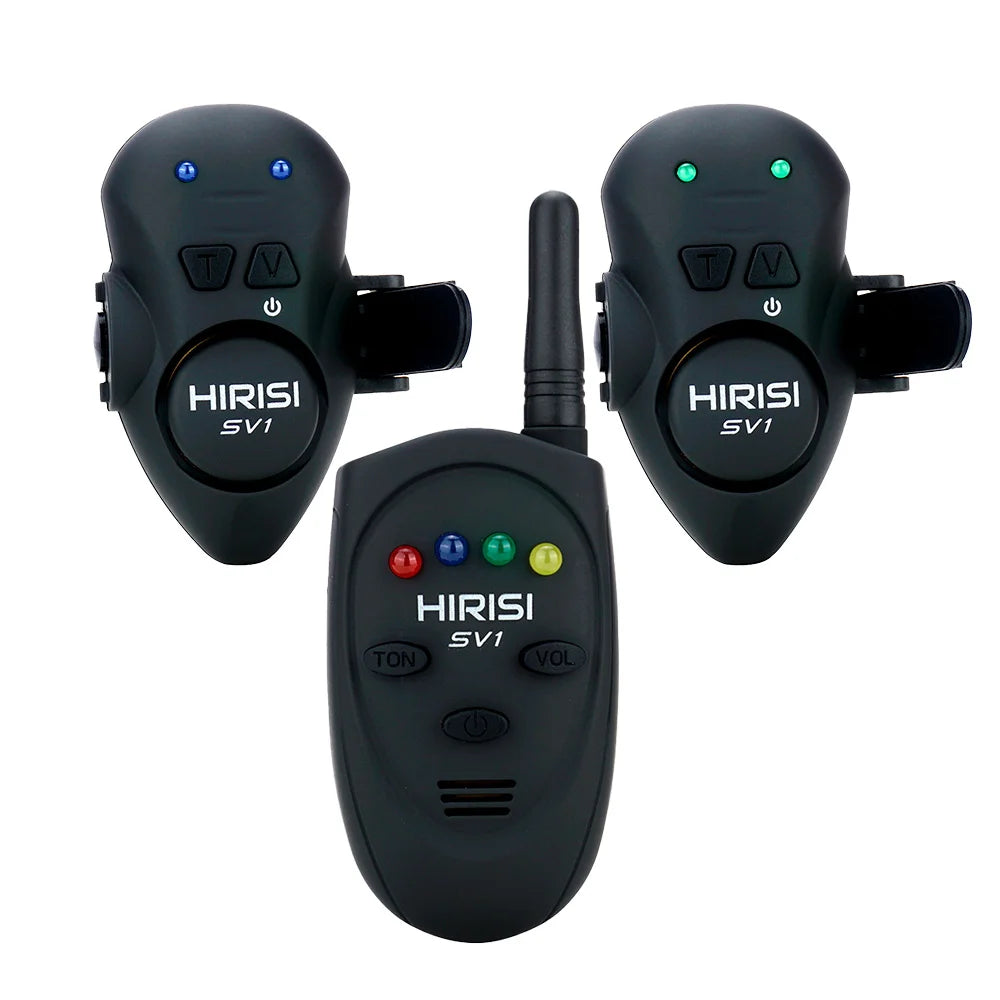 Hirisi SV1 Carp Fishing Bite Alarm Set Luminous Bite Indicator Portable Case