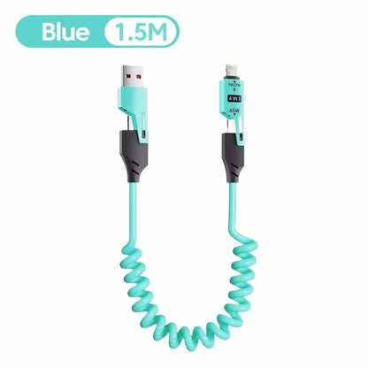 65W USB Cable Fast Charging PD for iPhone Samsung 6A Data Charger