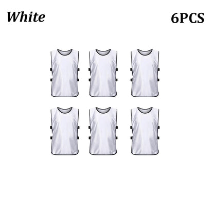 6PCS Pinnies Quick Drying Soccer Football Training Vests Youth Sports