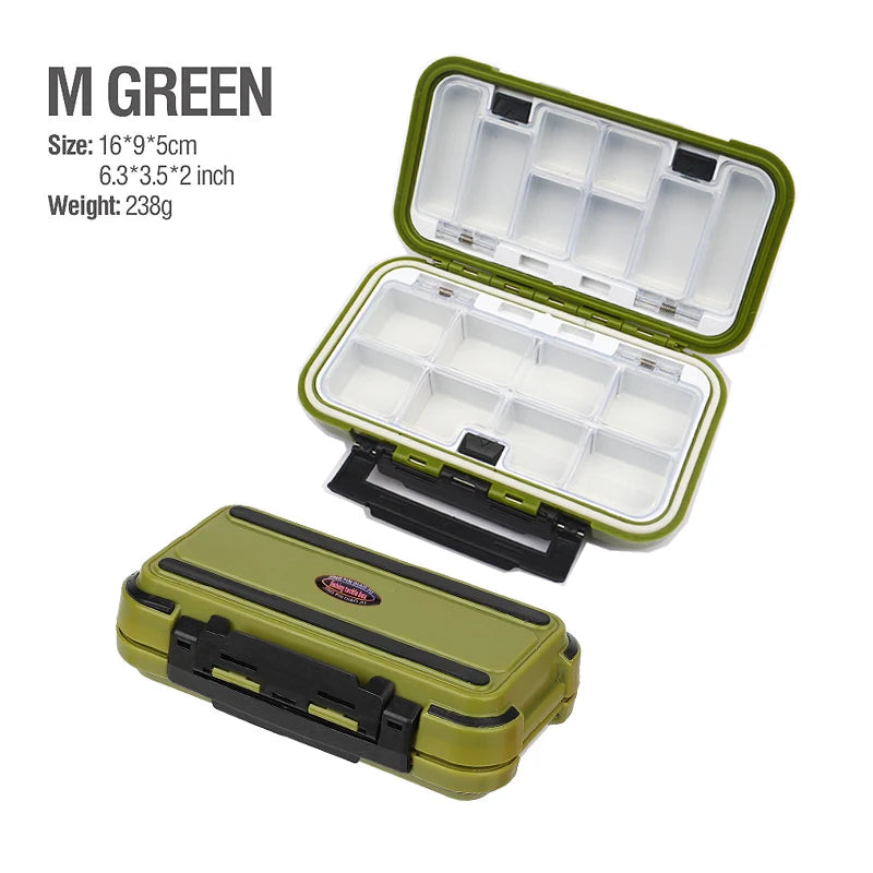 Waterproof Fishing Tackle Box Hook Lure Bait Storage Organizer Case