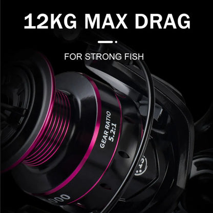 Spinning Reel 1000-7000 Billings 8-12kg Drag Metal Spool 5.2:1 Saltwater