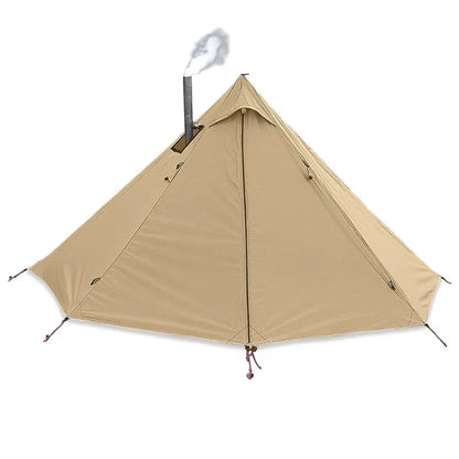 Camping Hot Tent with Chimney Window Outdoor Ultralight Tipi Teepee Tent Pyramid Double Layer Bushcraft 1 Person Tents Hot Tent-EXPROTAS