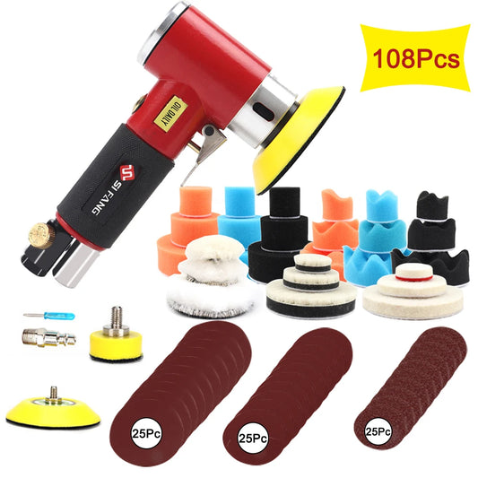 SIFANG Random Orbit Air Sander Mini Pneumatic Grinding Machine for Car Polishing High Speed Air Powered Sanding Polisher-EXPROTAS