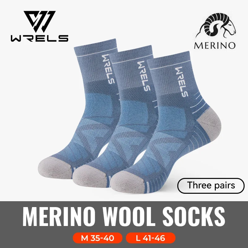 3 Pairs Merino Wool Socks Thermal Thick Hiking Socks for Men & Women