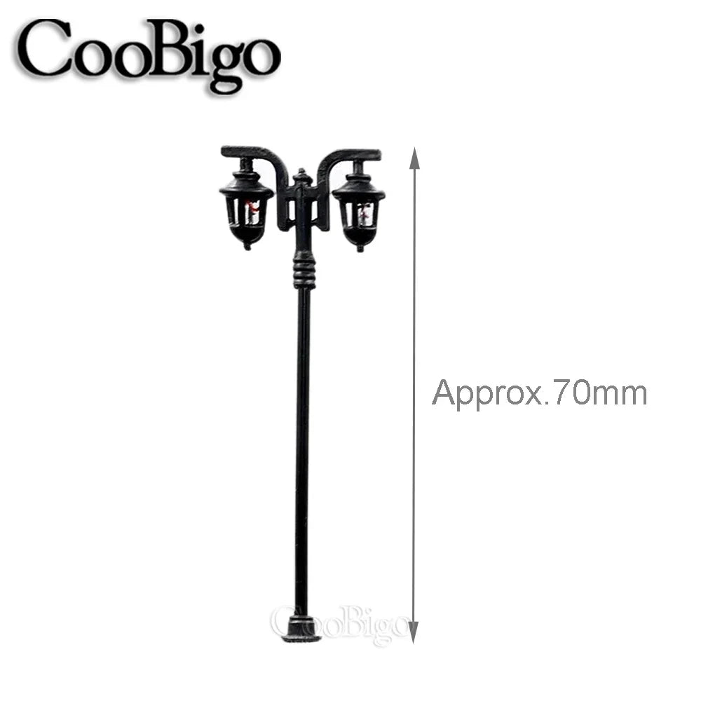10Pcs Miniature Street Lamp Micro Light Model Landscape Decoration