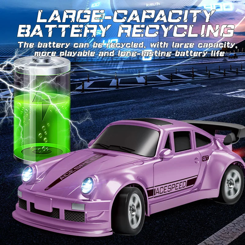 Mini Desktop RC Drift Car 1:64 4WD Remote Control Stunt Racing Toy