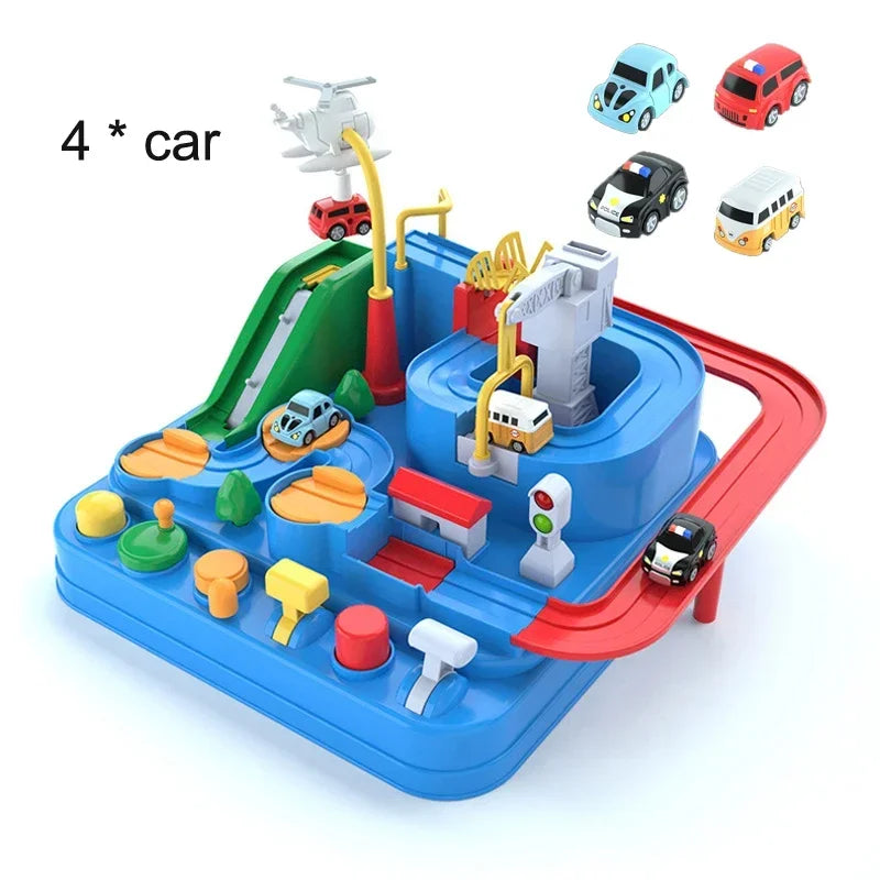 Racing Rail Car Model Educational Toys Children Track Adventure Game Brain Mechanical Interactive Train Animals Space Rocket Toy-EXPROTAS