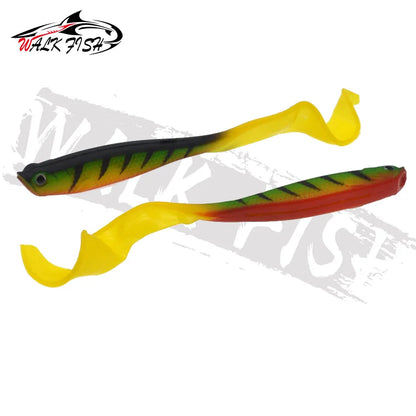 4PCS Fishing Lure Jigging Soft Baits 12.5cm 5.5g Hooks for Bass Pike
