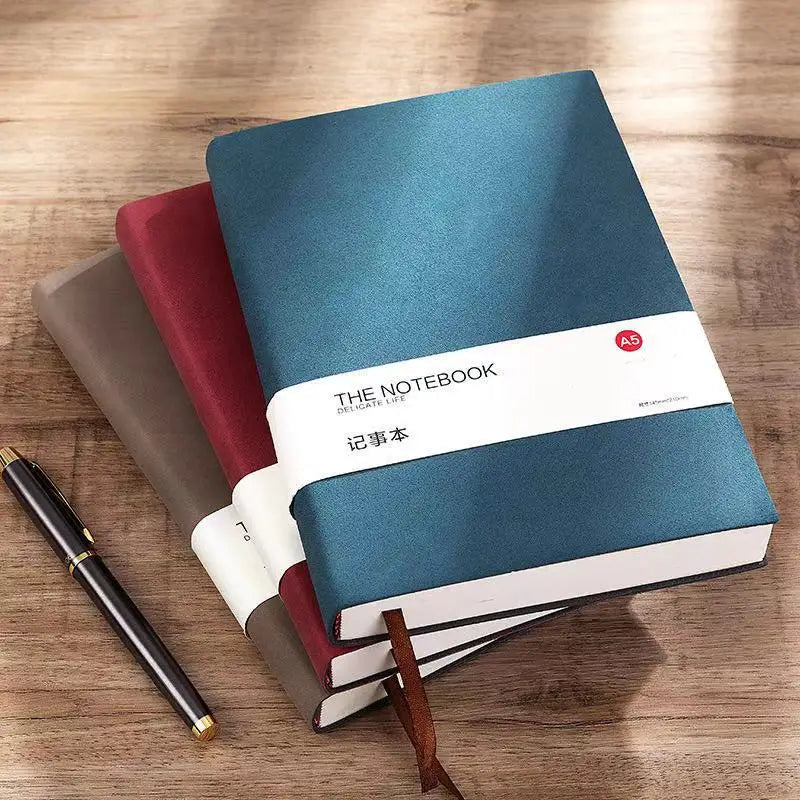 A5 A6 Leather Notebook Journal Notepad Diary Lined Pages School Office