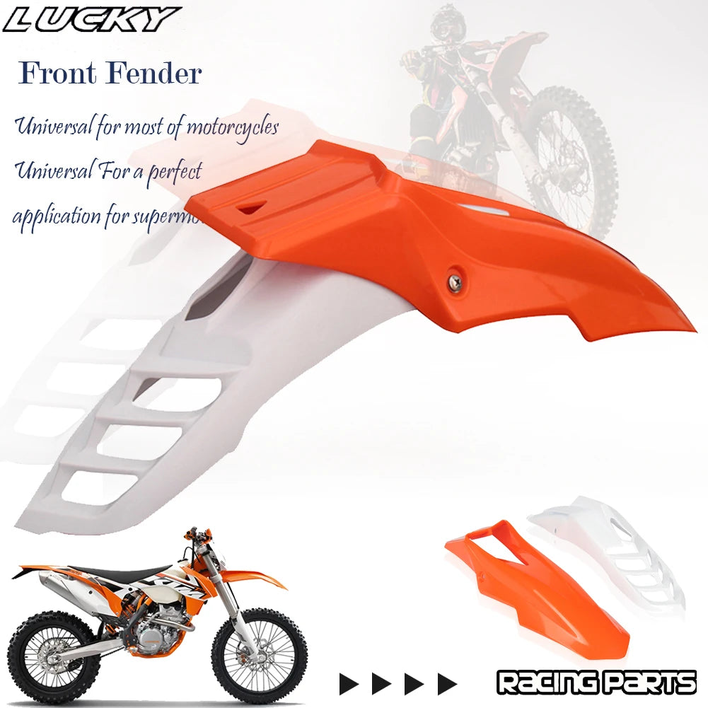 Universal Supermoto Motocross Front Fender Black Mudguard For Honda Yamaha Suzuki Kawasaki DRZ RMZ XT TW Dirt Bike