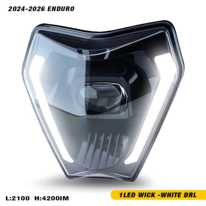 POWERZONE KTM EXC SXF XCW Headlight for Dirt Bike Enduro Motocross 2014-2023
