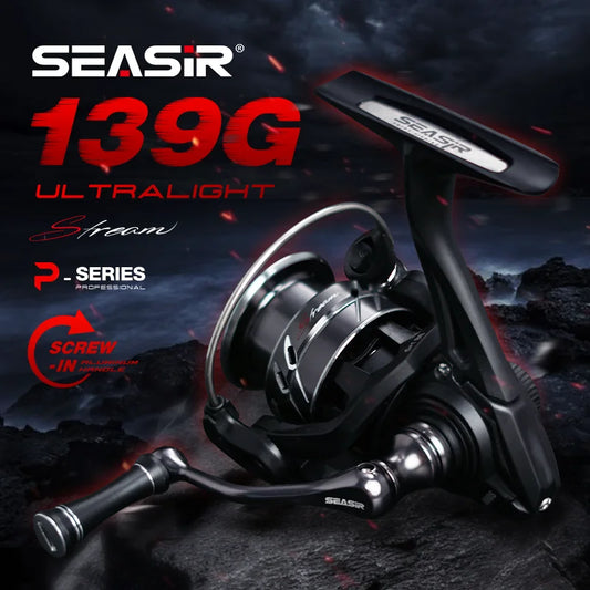 Spinning Reel 139g Ultralight 6Kg Max Drag Fishing Wheel 5.4:1 Gear Ratio