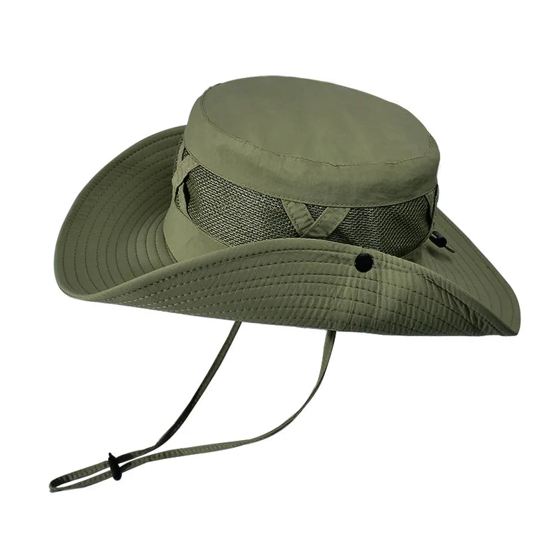 Fishing Hat UV Protection Wide Brim Summer Cap Men Outdoor Hiking