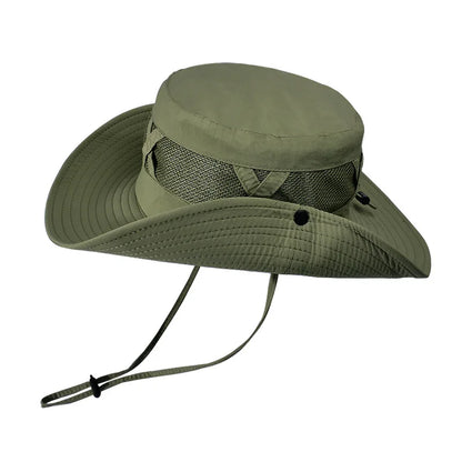 Fishing Hat UV Protection Wide Brim Summer Cap Men Outdoor Hiking
