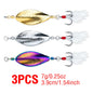 3Pcs Spoon Fishing Lure Metal Baits for Trout Bass 5g 7g 10g 15g