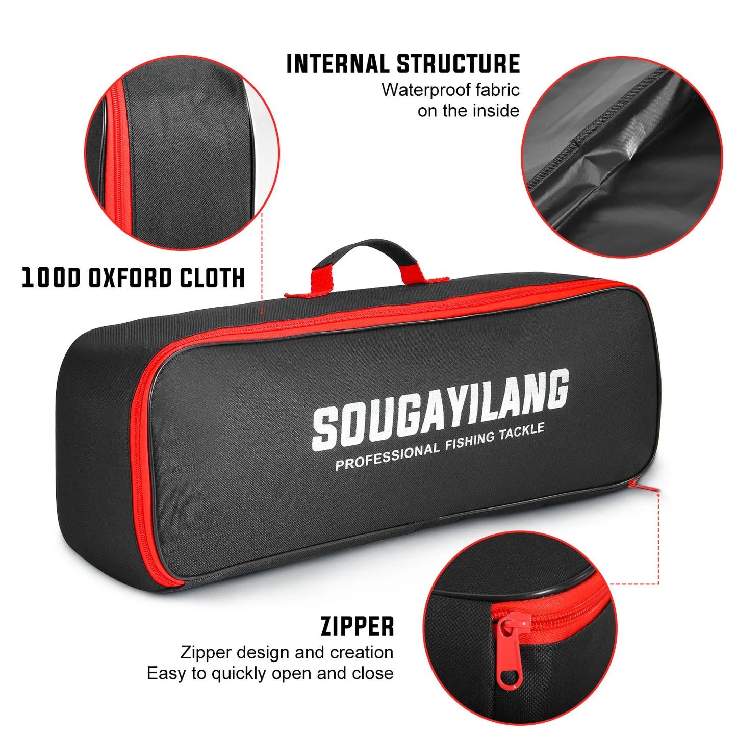 Telescopic Baitcasting Rod Reel Set Sougayilang 1.6-2.1m Fishing Bag Kit