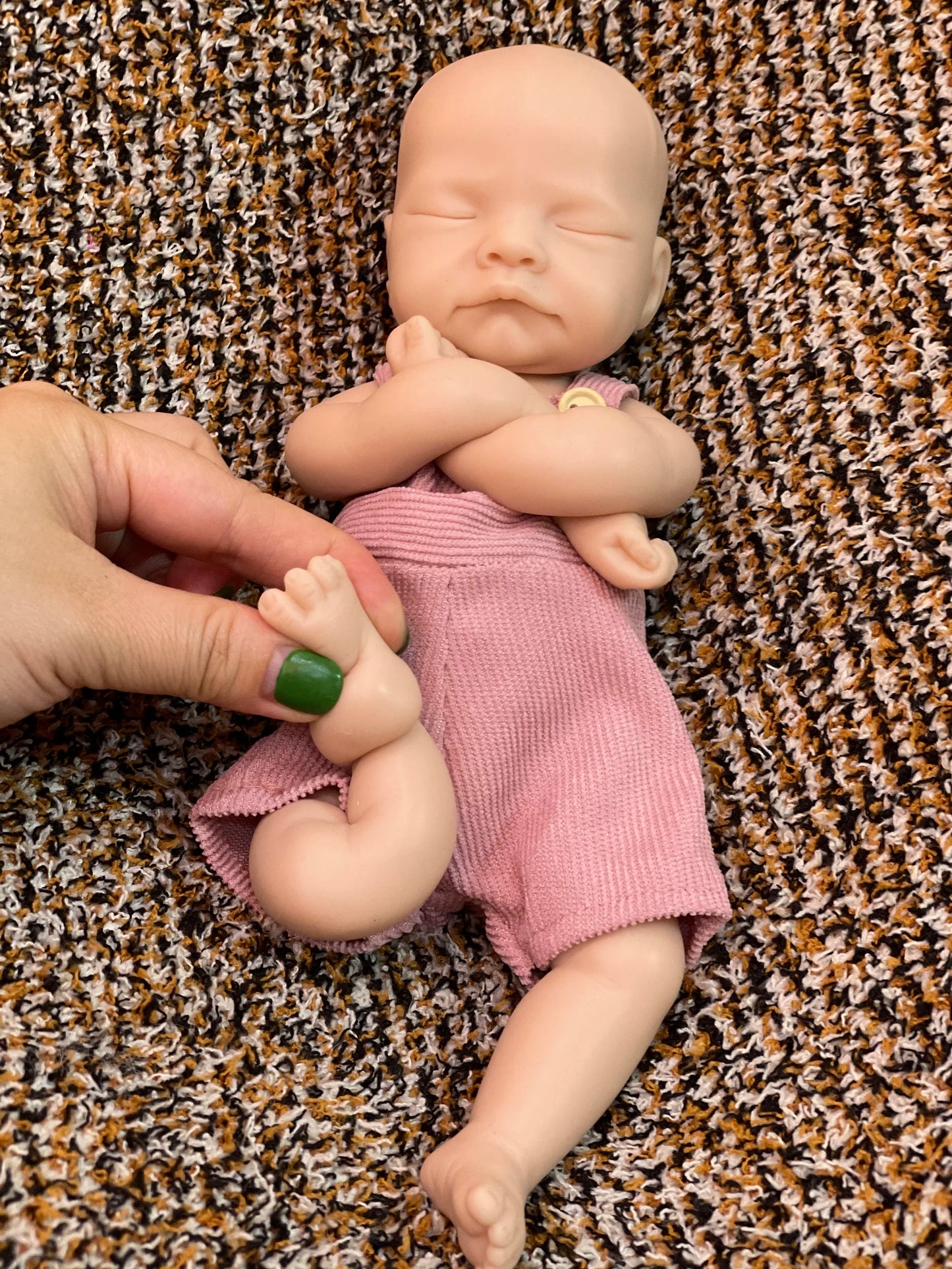 25CM Unpainted Full Body Silicone Girl Reborn Doll, 8 Styles Newborn Baby Toy Gift
