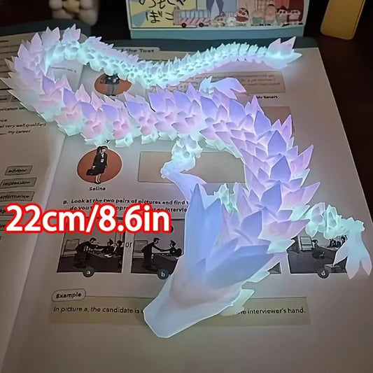 Divine Dragon Statue 3D Printed Night Light Sculpture Aquarium Bedroom Ornament