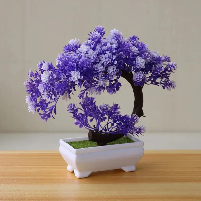 Artificial Bonsai Tree Potted Fake Plant Home Table Decor Ornament
