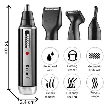 Rechargeable Trimmer For Men - Nose Ear Hair Eyebrow Clippers Grooming Set