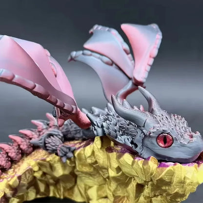 3D Printed Wyvern Dragon Model Articulated Desktop Ornament Collectible
