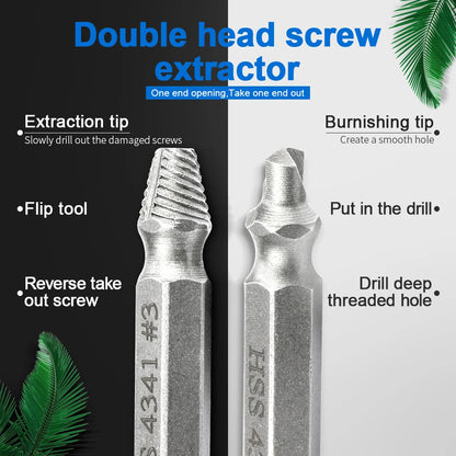 6pcs Screw Extractor Drill Damaged Bolt Remover Easy Out Bits Set
