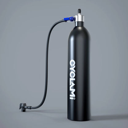 CYCLAMI Aluminum Alloy 1.2L MTB Road Inflator Tyre Air bottle Tire Booster With Valve Gas Cylinder For Bike Vacuum Tubeless Tire-EXPROTAS