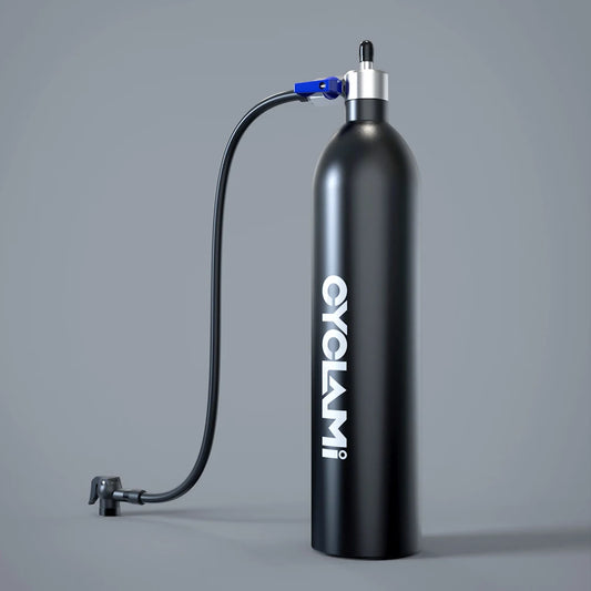 CYCLAMI Aluminum Alloy 1.2L MTB Road Inflator Tyre Air bottle Tire Booster With Valve Gas Cylinder For Bike Vacuum Tubeless Tire-EXPROTAS