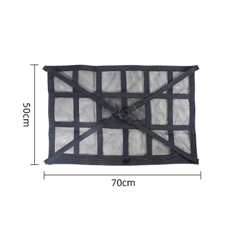 Cargo Net 90x65CM Ceiling Organizer for SUV Van Camping - 25kg Capacity