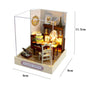 DIY Wooden Dollhouse Christmas Lodge Miniatures with LED Lights Assembly Model Gift - EXPROTAS