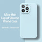 Ultra-Thin Liquid Silicone Case for iPhone 13-16 Pro Max Plus Soft Cover
