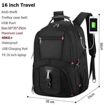 Swiss-Multifunctional bags Durable 17 Inch Laptop Backpack, Travel Bag,College Bookbag,USB Charging Port,Water Resistant-EXPROTAS