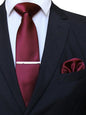 Suits Necktie Clip 8cm Mens Slim Solid Classic Wedding Party Ties